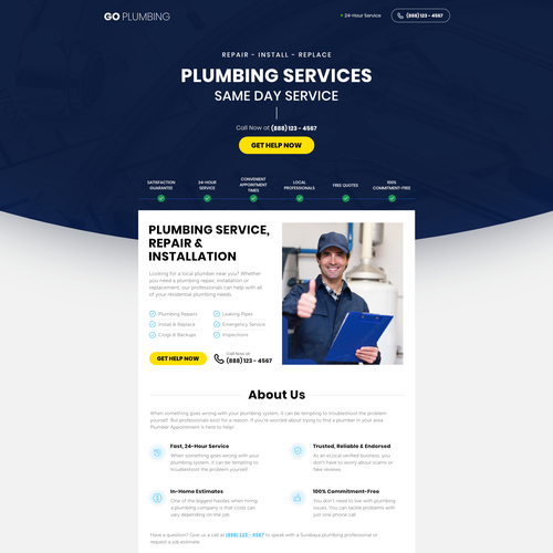 Design a Streamlined Landing Page For Home Services Lead Generation-ontwerp door APRI.WD