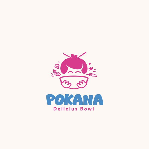 Logo audace e divertente per un poke restaurant