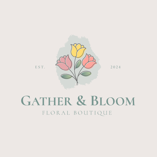 A gorgeous eye catching logo design for a new floral boutique Design by TULU