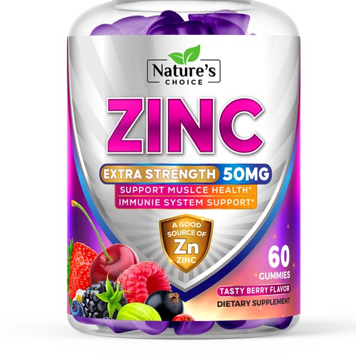 Tasty Zinc Gummies design needed for Nature's Choice Ontwerp door ✝DeSiGnEr✝JOHN