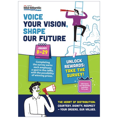 Acme Survey Need 100% Participation Design by Dedi Funda