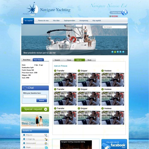 Help Navigare Yachting with a new website design デザイン by 06shub