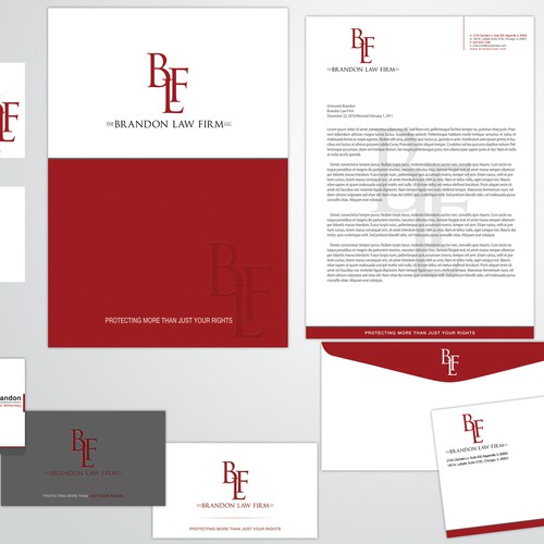 Create the next stationery for The Brandon Law Firm LLC  Réalisé par Mili_Mi