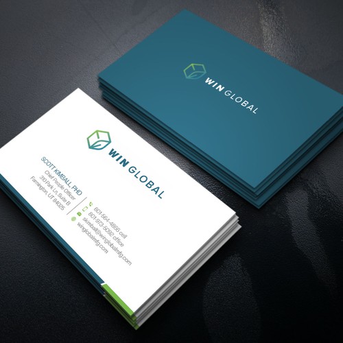 WIN Global Business Card Design-ontwerp door Xclusive16