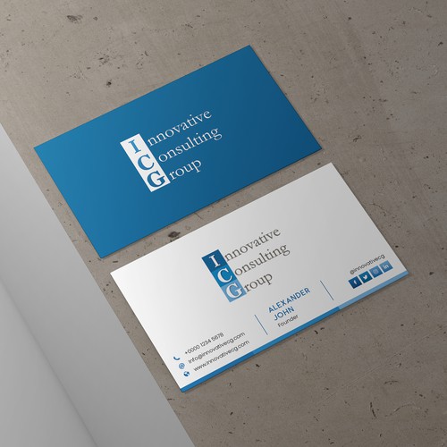 ICG Business Cards Design by Saman Osama