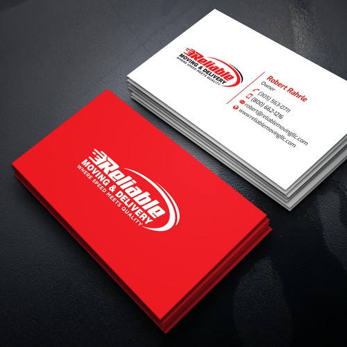 Business Card Design for Moving Company Design by Rise__design