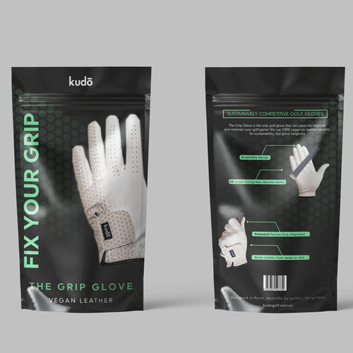 Modern Golf glove packaging contest! Design by Kreativlee