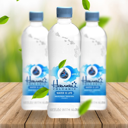 Upgrade Hawaii Volcanic Water bottle label for Global Launch! Product