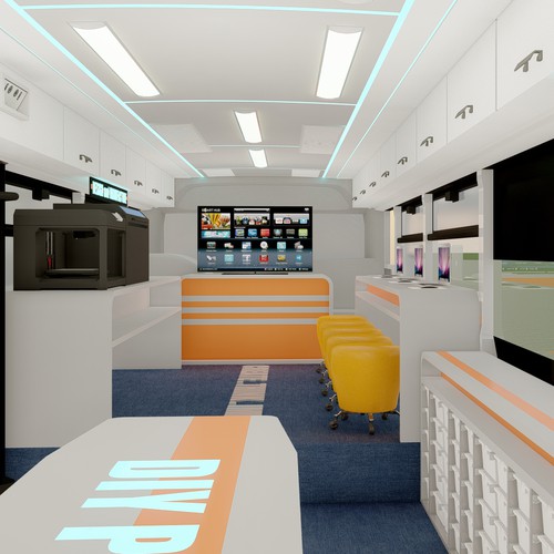 mobile scientific and technological bus (3d) Design by Gaeah