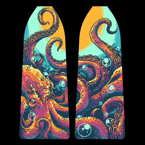 Dragon Boat Paddle Design: Octopus/ Kraken Design by SHREDLINE