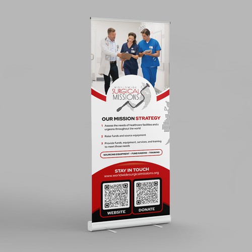 Surgical Non-Profit needs two 33x84in retractable banners for exhibitions Design by Dzhafir