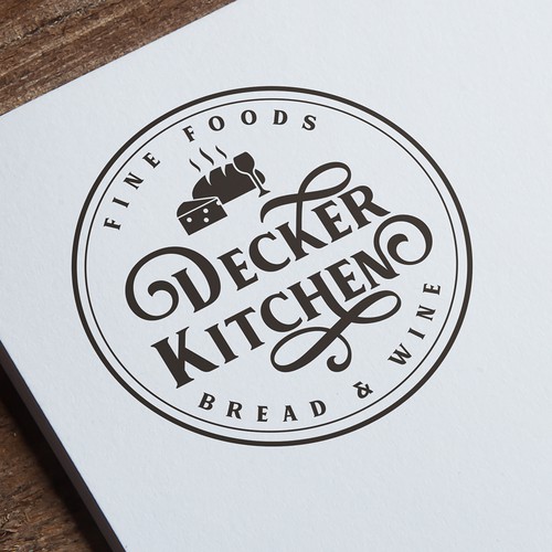 Create a rustic artisan logo for Decker Kitchen Design by Graphema Digital