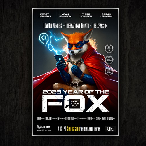 Life360 2023 Year of the Fox Poster Design by KashiArts