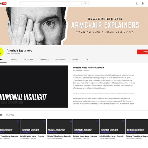 Design a fun Youtube Banner for a learning & filmmaking channel Design by Point Blank