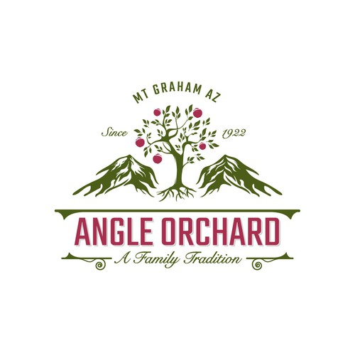 100 year old orchard logo. Design by Mararti