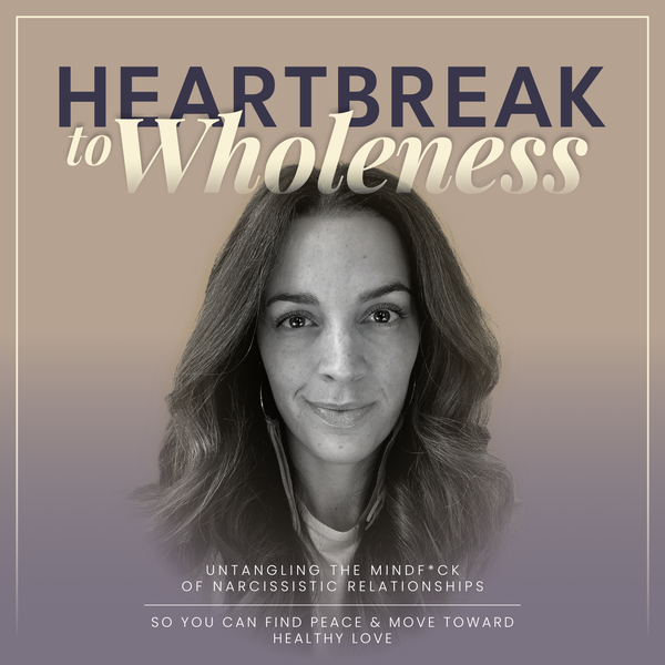 Design by Saraza Brand titled "Heartbreak to Wholeness Podcast Cover"