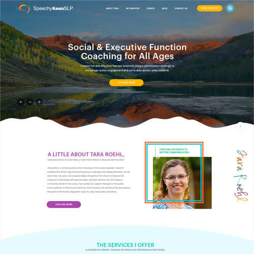 Professional but Friendly Speech Therapy website design Design by Antons Collective