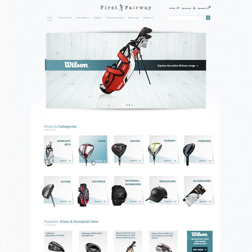 overdracht Overzicht Op het randje Re-design our golf-store | Web page design contest | 99designs