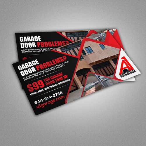 Create A 11 X 6 Garage Door Flyer Postkarten Flyer