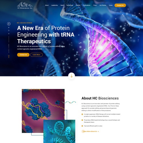 Designs | Biotechnology Startup Homepage Design | Web page design contest