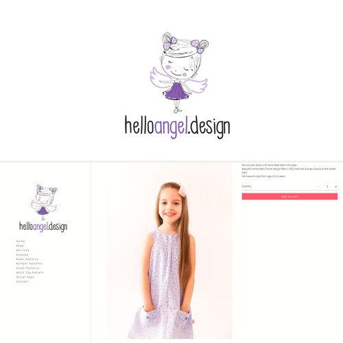 Design fun branding pack for little girl's dress brand (logo, biz card, clothing tag, shopping bag) Design réalisé par nemax