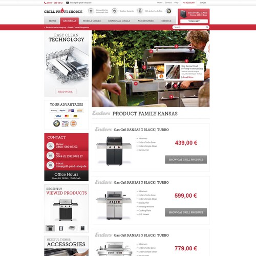 Design di Online-Shop Design: New design for grill-profi-shop.de di Ananya Roy