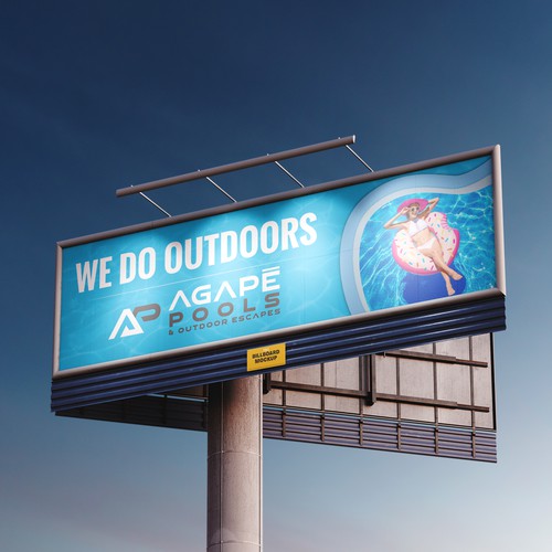 POOL AND OUTDOOR LIVING BILLBOARD DESIGN Design by Sketch Media™