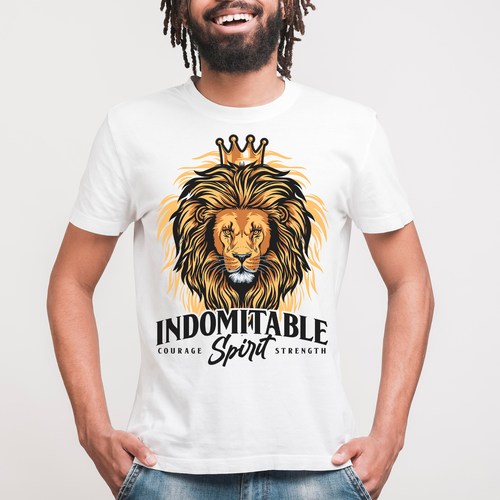 Lion tshirt design to inspire men to greatness Design by M E L O