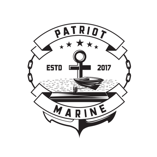 New marine repair company needs a modern classic logo. Design by Night Hawk