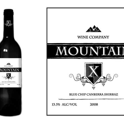 Mountain X Wine Label Réalisé par Anderson Moore