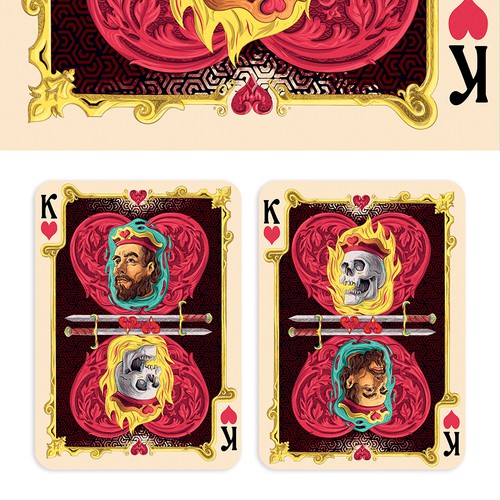 We want your artistic take on the King of Hearts playing card Diseño de ArtGloz