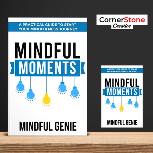 Catchy book cover design for my mindful meditation book. Design by Sann Hernane