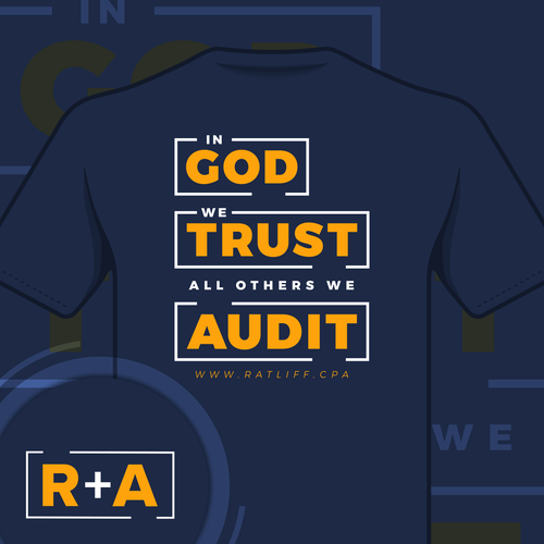 We need a t-shirt for a modern, accounting firm who Audits Non-Profits Design by Nathan Reimer Design