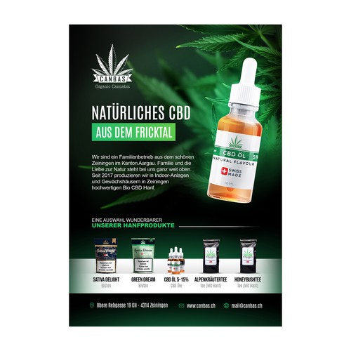 Flyer promotion for local CBD store Réalisé par Rasio Std.