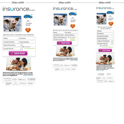 New app design wanted for insurance.co.za Design por bracht
