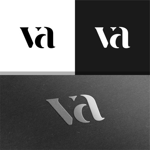 VA Monogram Logo for All Over Print Design by daum™