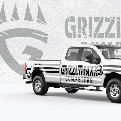 Grizzly bear logo for a dumpster rental company Design by Junk Wizard