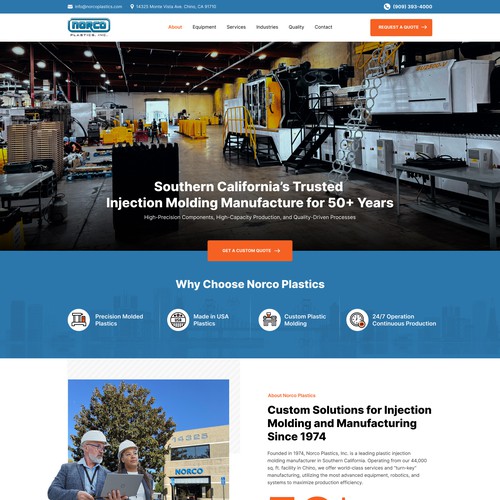 Designs | Modern New Website for Plastic Injection Molding Factory ...