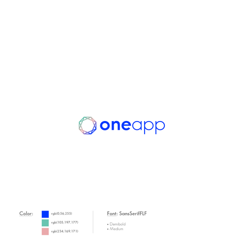 Diseño de oneapp logo de josephtucker