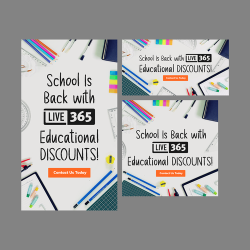 Back to School Facebook Ads For Major Music Company Diseño de gldesigns