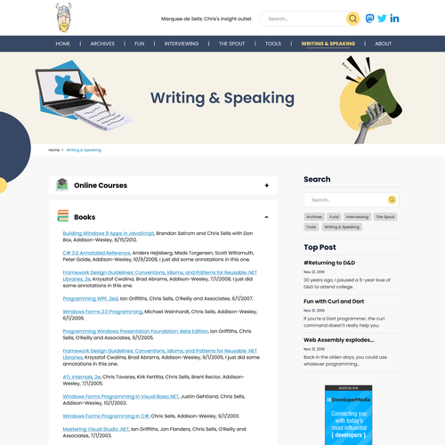 modern redesign for fun technical blog site Design by Technology Wisdom