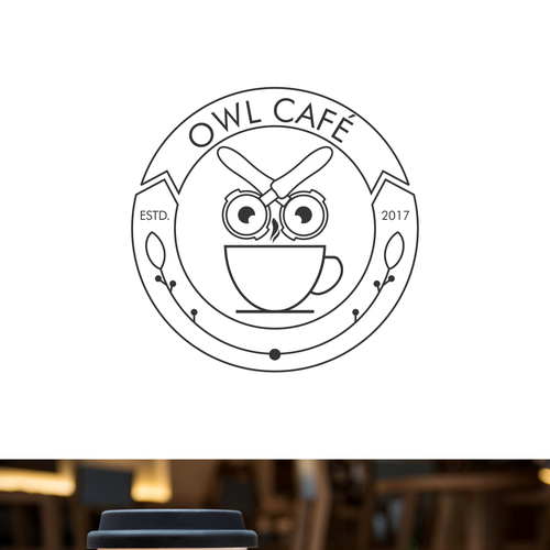 a new coffee shop logo design "owl cafe" Diseño de DeBarra
