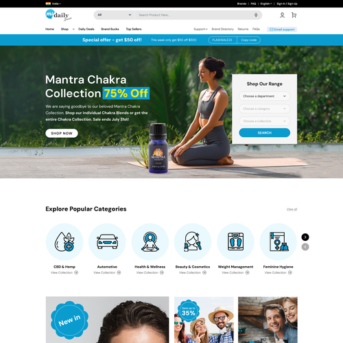 Revamp our e-com website! Design by Pinku