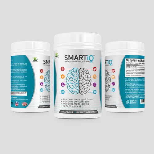 Brain Supplement Label Design Design réalisé par DesignSBS