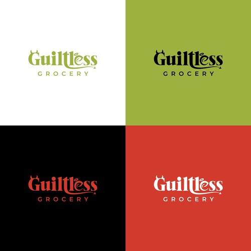 Simple Guiltless Grocery logo for healthy e-commerce store Design by saki-lapuff
