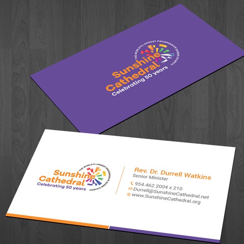Business Card for Growing Progressing LGBTQ Church Design by a r t  ^ s t a r