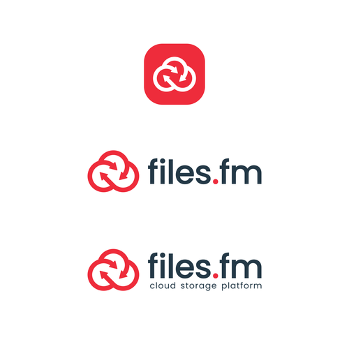 Files.fm logo and brand refresh for cloud storage platform Design by Diaveo