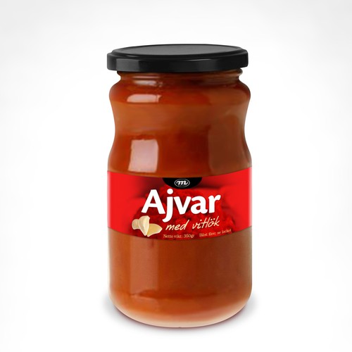 Label production for Ajvar Design by Lucky Pen