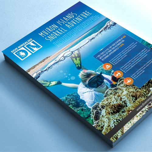 Design an eye catching flyer for snorkel tours on the Ningaloo Reef! Diseño de websmartusa