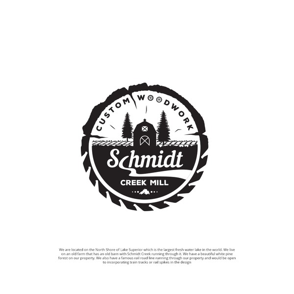 Design by Alam_H titled "Logo for "Schmidt Creek Mill""